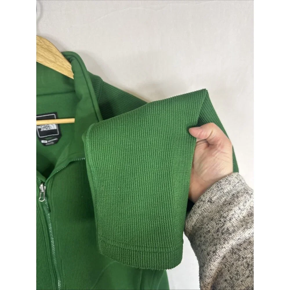 The North Face Green Knit Fleece Full‎ Zip Jacket Men’s L
